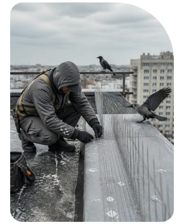 Защита от ворон под ключ в Красногорске по цене от 5081 р. | Сенат-Крр
